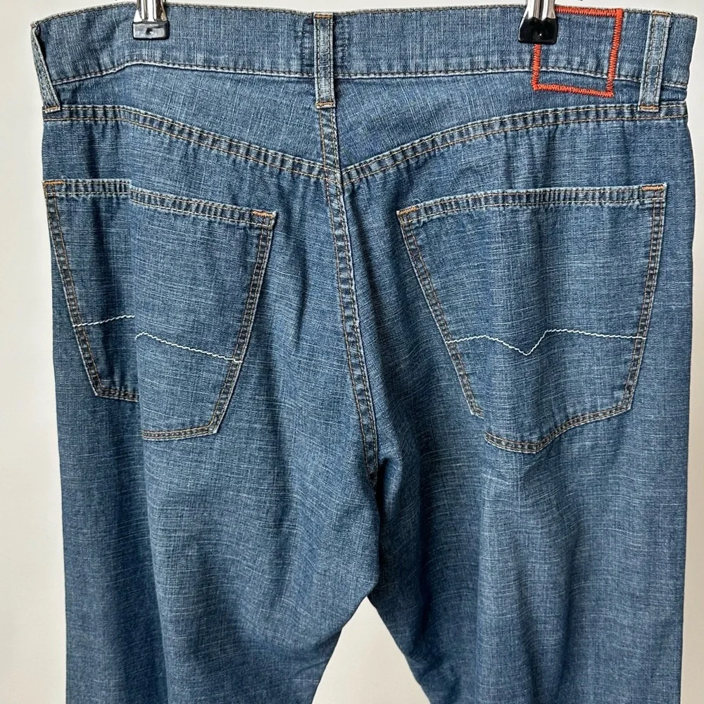 HUGO BOSS Vintage Blue Denim Jeans Relaxed Straight Leg W35 L32~MSRP $198!